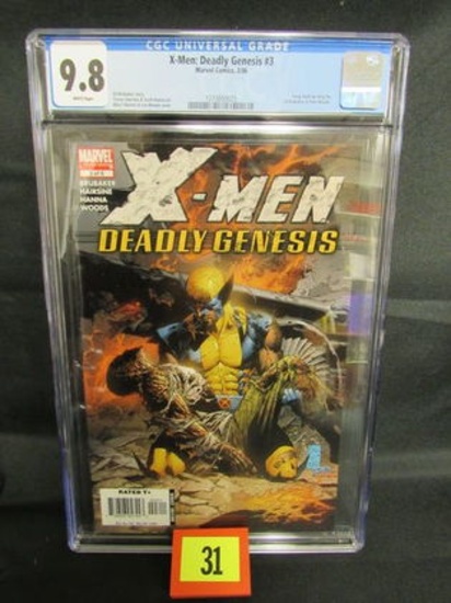 X-men Deadly Genesis #3 (2006) Silvestri/ Wolverine Cover Cgc 9.8