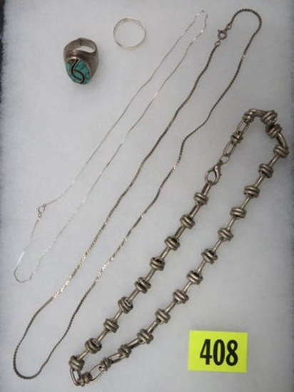 Assortment of Sterling Silver Jewelry, Inc. Necklaces, Rings, Etc.