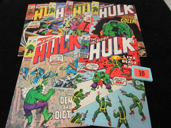 Incredible Hulk Late Silver Age Lot #132, 133, 134, 135, 136, 137