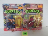 Lot Of (2) 1988 Teenage Mutant Ninja Turtle Tmnt Action Figures Inc. Splinter And Shredder