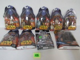 Lot Of (9) Star Wars Mixed Series Action Figures, Mip