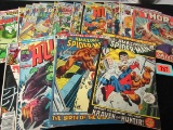 Lot (27) Bronze Age Mostly Marvel Amazing Spiderman, Daredevil, Thor+