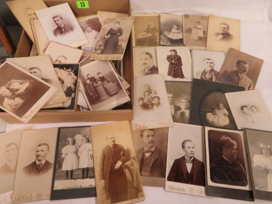 Grouping of 50+ Antique Cabinet Photos