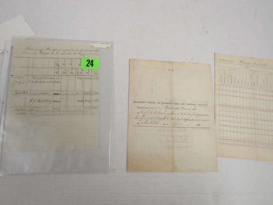 Lot (2) Original 1862-63 13th US Infantry Civil War Documents