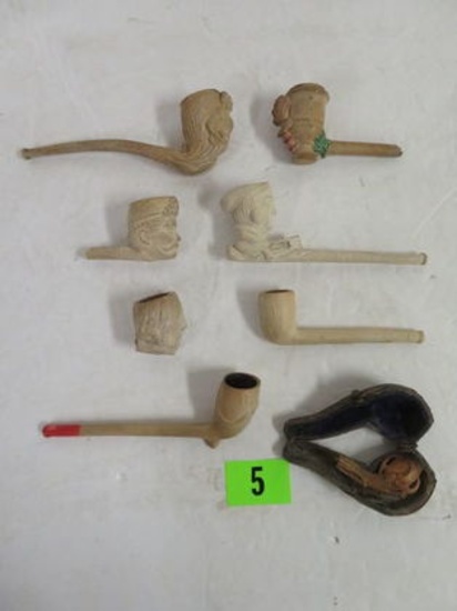 Estate Found Collection of Meerschaum Pipes