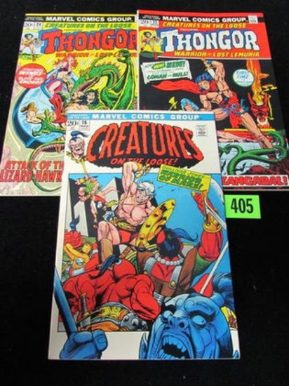 Creatures On The Loose #16, 22, 24 Early Marvel Bronze Age