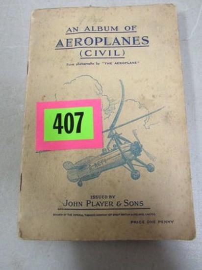 Rare 1930's Player & Sons Tobacco Complete Aeroplanes Card Set In Original Album