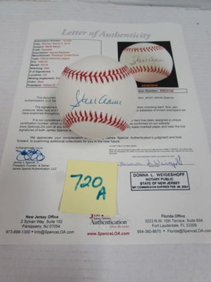 Hank Aaron Signed Onl Baseball W/ Jsa Full Letter Coa