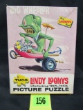 Rare Vintage 1960's Lindberg Lindy Loonys Big Wheeler Puzzle In Orig. Box