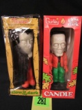 (2) Vintage Halloween Candles Frankenstein & Dracula