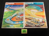 (2) Vintage 1970's Whitman Ufo Frame Tray Puzzles