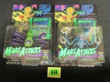 (2) 1996 Trendmasters Mars Attacks! Action Figures Moc