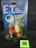 Vintage 1982 Ljn E.T. & Elliott Powerd Bicycle Toy Sealed On Card