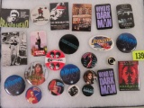 Vintage Movie Pin-back Group Of (24)