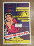 Crime Against Joe Original (1956) 1-sheet