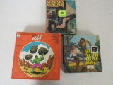 (3) Vintage Jigsaw Puzzles Hulk, Six Million Dollar Man, Starsky & Hutch