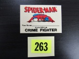 Spiderman Crime Fighter 1970's Card
