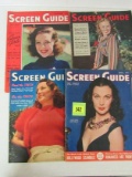 Lot (4) 1930's/40's Screen Guide Oversized Movie Magazines