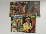 Lot (5) Golden Age Dell Roy Rogers And Trigger Comics