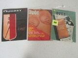 (3) Vintage Men's Magazines Dude (1957 & 1971), Nugget (1956)