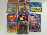Lot (6) Asst. 1990's Kenner/ Toybiz Action Figures Batman, Superman+