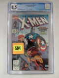 Uncanny X-men #268 (1990) Classic Jim Lee/ Captain America Cover Cgc 8.5