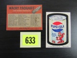 Rare! Wacky Packages Series 10 Pupsi-cola!
