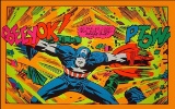 Rare Vintage 1971 Marvel Third Eye Black Light Poster Captain America