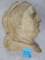 Beautiful Chalkware Sculpted Profile of Mother