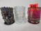 Lot of (3) Joe St. Clair Carnival Glass Toothpick holders, Inc. Indian and Bicentennial