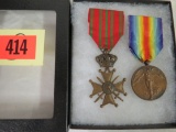 WWI Group of (2) Belgian Medals