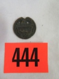Unusual Antique Burial Token / Coin (One side depicts burial chamber w/ Body)
