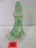 Fenton Hand Painted Green Bridesmaid Figure