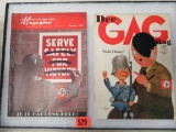 Lot of 2 WWII Era Magazines with U.S. Propaganda Covers (Anti-Nazi - Hitler)