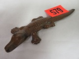 Antique Independent Stove Co. (Owosso, MI)  Cast Iron Alligator Paperweight