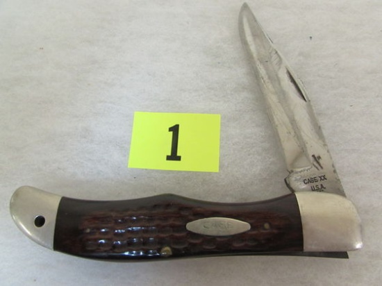 Vintage Case Xx #6165-sab Large Hunter Folding Knife