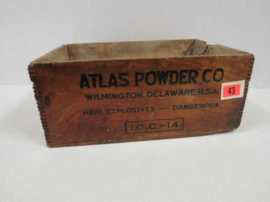 Antique Atlas Powder Co. (Wilmington, DE) Wooden Shipping Crate
