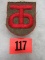 Wwi U.S. Army 90th Inf. Division Patch
