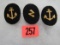 (3) Bullion Wwii Kriegsmarine Badges