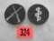 (2) Wwii Nazi Cloth Sleeve Trade Patches