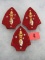 Wwii Usmc Lot Of (3) Felt Patches