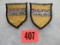 (2) Army & Air Force Exc. Service Patches