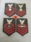 (4) Wwii 1943 Dated Usn Ratings Patches