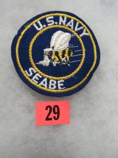 Wwii Usn Seabee Felt Jacket Patch