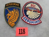 (2) Vintage U.S. Army Airborne Patches