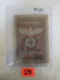 1939 Nazi Arbeitsbuch Workers Book