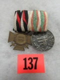 Wwi Parade Mounted German Medals