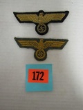(2) Wwii Nazi Cloth Eagles