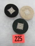 (3) Nazi Wwii Oberschutze Rank Pips