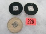 (3) Nazi Wwii Oberschutze Rank Pips